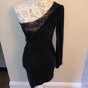 Black sequin dress